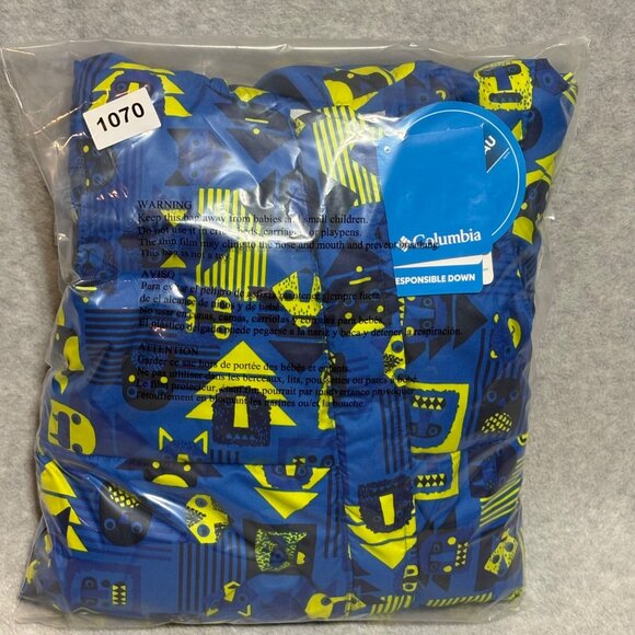 Columbia Snowsuit 3-6 months Snuggly Bunny Infant Bunting Blue Yellow Owls Fox - Picture 11 of 11